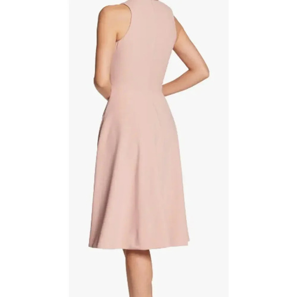 NWT Dress the Population Catalina Fit & Flare Cocktail Midi Dress Size S Blush - Picture 3 of 16